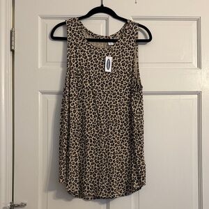 Old Navy Luxe Leopard Print Long Tank Top